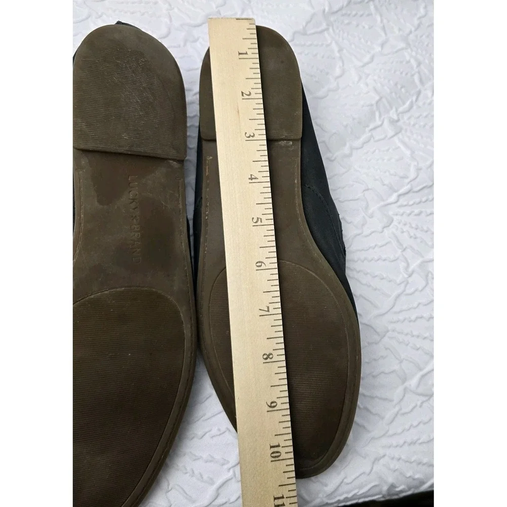 Lucky Brand Women's Black Leather‎ Loafers Flats Size 9/9.5